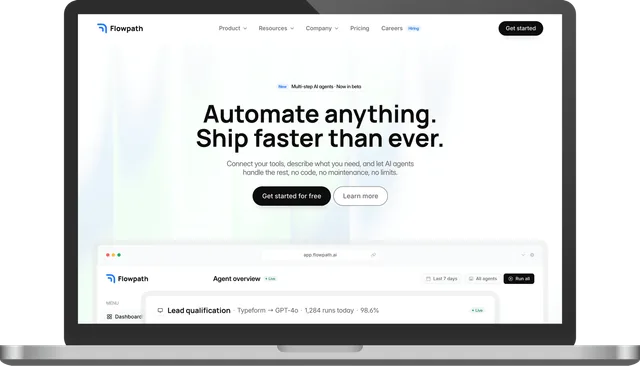 Flowpath website presented on a laptop